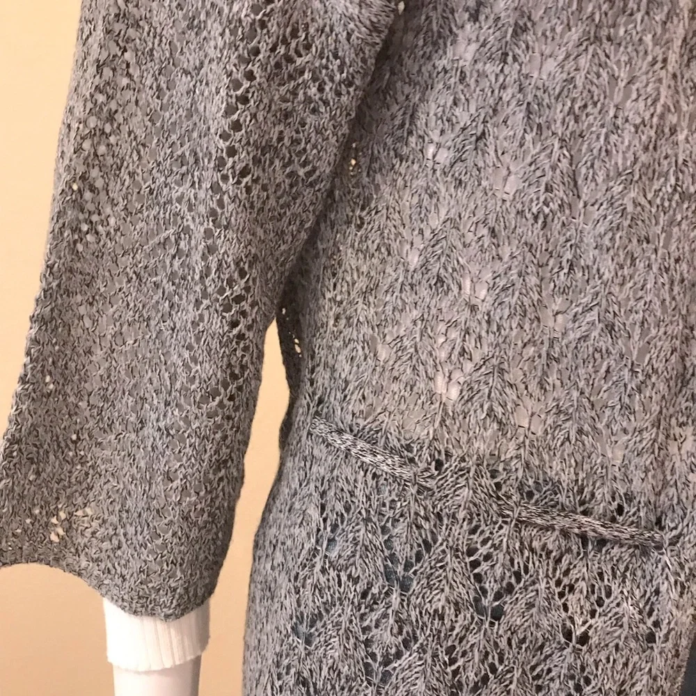 Daytrip Lightweight Cardigan Duster NEW Women Small Grey Long Open Knit Cover Up - Picture 12 of 15